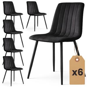 Set blagovaonskih stolica (6 kom.) Lingoo (crna)