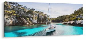 Slika - Plaža sa jedrilicom (120x50 cm)