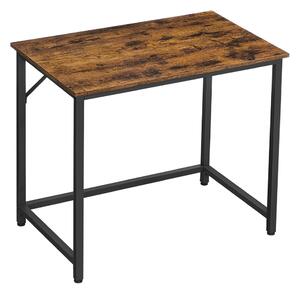 Radni stol URBAN u industrijskom stilu, 80x50x75 cm, smeđa/crna Vasagle