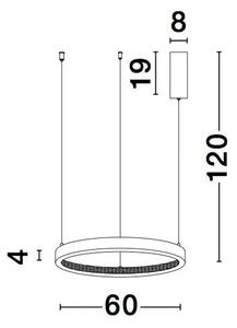 PRESTON VISILICA LED 35W/3000K/2264lm/DIMM/IP20/CRNA NL9865160