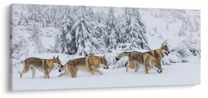 Slika - Vukovi u planinama (120x50 cm)