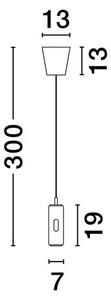 HOLM VISILICA LED/3000K/12W/743Lm/CRNA NL9870022