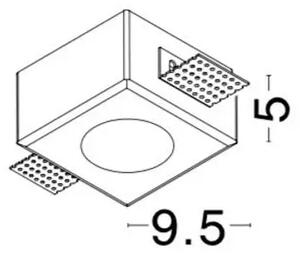 TOBIA GIPSANA UGRADBENA SVJETILJKA GU10 1x10 Watt IP20 220-240 Volt L: 9.5 W: 9. NL9879112