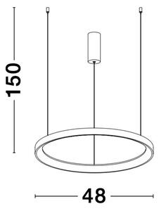 PERTINO VISILICA LED 38W/3000K/2175lm/DIMM/IP20/BIJELA NL9853681