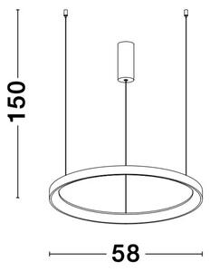 PERTINO VISILICA LED 48W/3000K/2773lm/DIMM/IP20/CRNA NL9853684