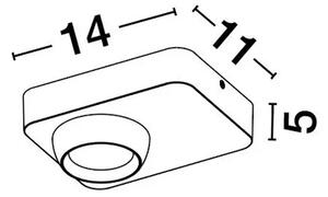 KEDROS STROPNA SVJETILJKA LED/3000K/9W/717Lm/CRNA NL9870028