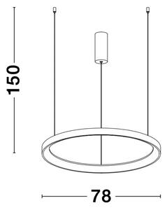PERTINO VISILICA LED 61W/3000K/4235lm/DIMM/IP20/CRNA NL9853686