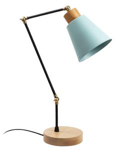 Opviq Stolna lampa MANAGVATI tirkizna, drvo-metal, 14 cm, visina 52 cm, duljina kabla 200 cm, E27 40 W, Manavgat - N-597