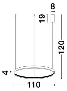 PRESTON VISILICA LED 60W/3000K/4030lm/DIMM/IP20/CRNA NL9865110