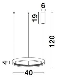PRESTON VISILICA LED 30W/3000K/1828lm/DIMM/IP20/CRNA NL9865140