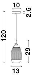 MOND VISILICA E14 /IP20/ SATIN ZLATNA NL9738212