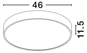 SOTTO PLAFONSKA SVJETILJKA LED 40W/2700-3500-5000K/1964lm/DIMM/IP20/MATT CRNA NL9756722