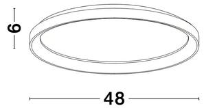 PERTINO PLAFONSKA SVJETILJKA LED 40W/3000K/2554lm/DIMM/IP20/CRNA NL9853674