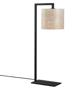 Opviq Stolna lampa PROFILL, crno- bež, metal- platno, 27 x 20 cm, visina 65 cm, promjer sjenila 20 cm, visina 22 cm, duljina kbala 200 cm, E27 40 W, Profil - 4694