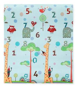 PETITE&MARS Dvostrana podloga za igru Joy Max, Giraffe&Sea 180x150 cm
