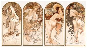 Reprodukcija The Seasons (1897), Alfons Mucha