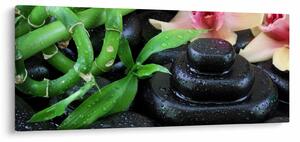 Slika - Kamenje i orhideje (120x50 cm)