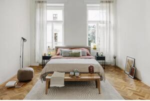 Bež bračni krevet s podnicom i prostorom za pohranu Meise Möbel Lotte, 160 x 200 cm