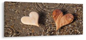 Slika - Drvena srca (120x50 cm)