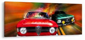 Slika - Retro trkaći automobili (120x50 cm)