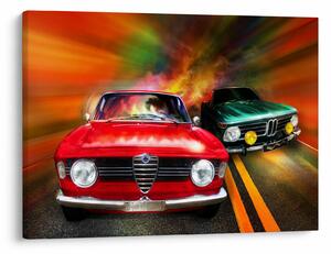 Slika - Retro trkaći automobili (70x50 cm)