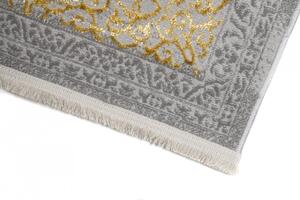Ekskluzivni sivi tepih sa zlatnim orijentalnim uzorkom Širina: 80 cm | Duljina: 150 cm