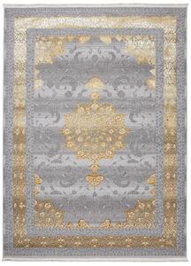 Ekskluzivni sivi tepih sa zlatnim orijentalnim uzorkom Širina: 200 cm | Duljina: 300 cm