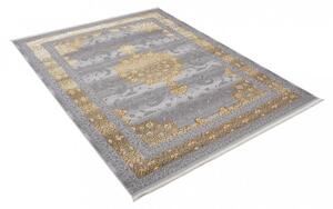 Ekskluzivni sivi tepih sa zlatnim orijentalnim uzorkom Širina: 140 cm | Duljina: 200 cm