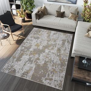 Moderan sivi tepih sa zlatnim motivom Širina: 80 cm | Duljina: 150 cm