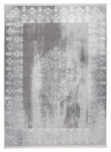 Moderan tepih u sivoj boji sa orijentalnim uzorkom u bijeloj boji Širina: 200 cm | Duljina: 300 cm