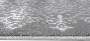 Moderan tepih u sivoj boji sa orijentalnim uzorkom u bijeloj boji Širina: 80 cm | Duljina: 150 cm