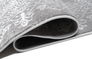 Moderan tepih u sivoj boji sa orijentalnim uzorkom u bijeloj boji Širina: 160 cm | Duljina: 230 cm