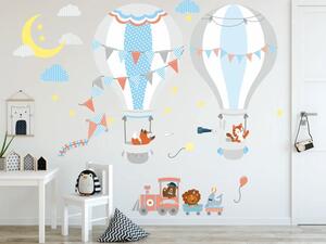 Slatka dječja zidna naljepnica Leteći zračni balon 120 x 240 cm