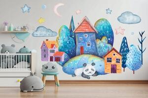 Raznobojna zidna naljepnica za dječju sobu ili vrtić 100 x 200 cm