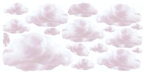 Slatka dječja zidna naljepnica Ružičasti oblaci 60 x 120 cm