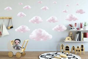 Slatka dječja zidna naljepnica Ružičasti oblaci 60 x 120 cm