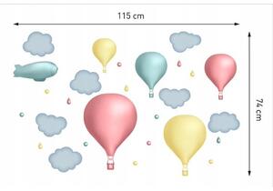 Zidne naljepnice s dizajnom balona, 115 cm x 74 cm
