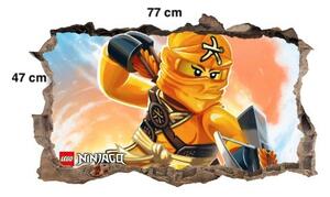 Jedinstvena zidna naljepnica nalik posteru za dječju sobu s Ninja Go likom 47 x 77 cm