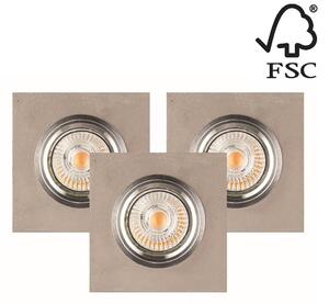 Spot-Light 2515336 - SET 3x LED Ugradbena svjetiljka VITAR 1xGU10/5W/230V beton