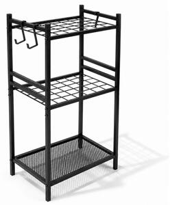Metalna polica GARDEN GRID 74x40 cm, crna