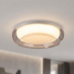 Searchlight LED stropna svjetiljka Jude Flush, jantar, Ø 30 cm, CCT, prigušiva, Smeđa / hrđa, Dnevni boravak/blagovaonica, Metal