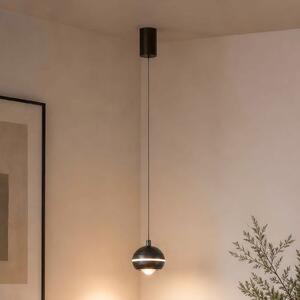 Searchlight LED viseća svjetiljka Meteor, 1 sijalica, crni nikl, metal, CCT, prigušiva, Sivo, Dnevni boravak/blagovaonica, Metal