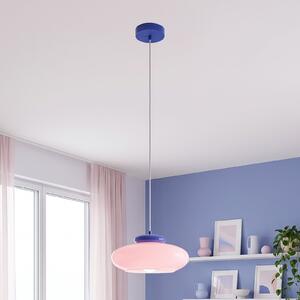 EGLO Berardelli viseća lampa, ružičasto/plava, ravna, Ø 30 cm, staklo, E27, prigušiva, Ružičasta ruža, Dnevni boravak/blagovaonica, Staklo
