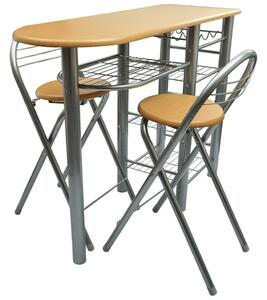 VidaXL Set stola i stolica za kuhinju/doručak/bar drveni