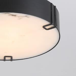 Searchlight Stropna LED svjetiljka Marmo, crna, metal, IP44, 3.000 K, prigušiva, Crno, kupaonica, Metal