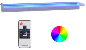 VidaXL Prelijevajući vodopad RGB LED od nehrđajućeg čelika 90 cm