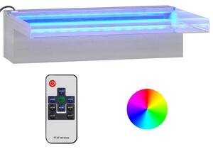 VidaXL Prelijevajući vodopad RGB LED od nehrđajućeg čelika 30 cm