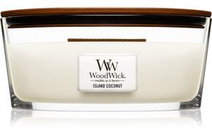 Woodwick Island Coconut mirisna svijeća s drvenim fitiljem (hearthwick) 453 g