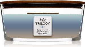 Woodwick Trilogy Woven Comforts mirisna svijeća s drvenim fitiljem (hearthwick) 453 g