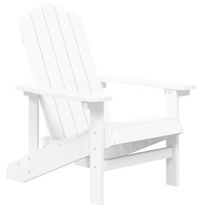 VidaXL Vrtna stolica Adirondack HDPE bijela